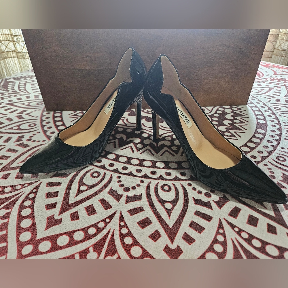 NIB Joy In Love Size 5.5 Black Patent Leather Heels - Picture 3 of 13